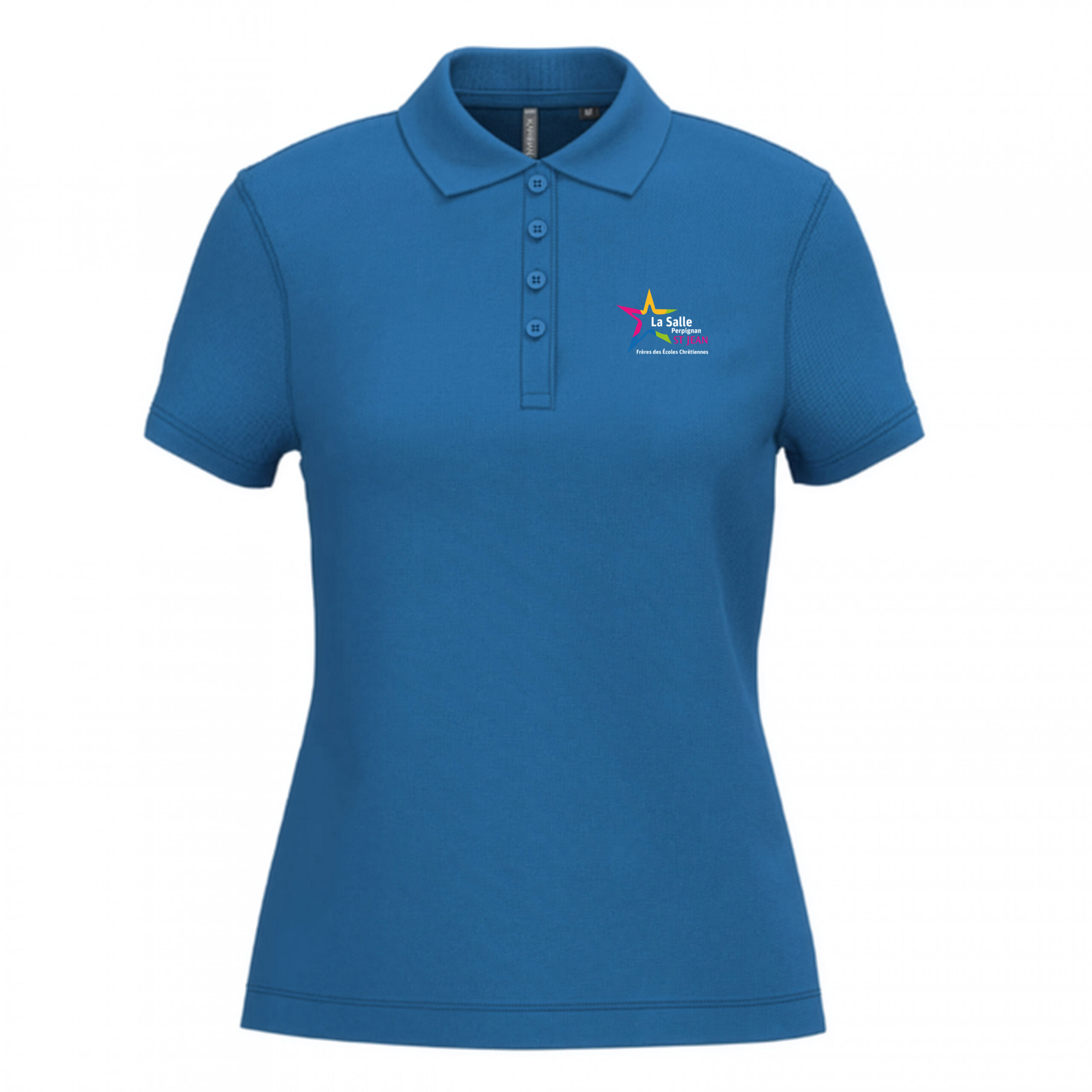 ecole-saint-jean-perpignan-polo-manches-courtes-collegienne-light-royal-blue